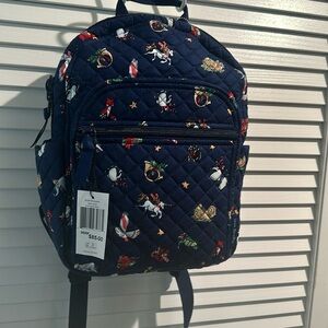 Vera Bradley Small Quilted holiday backpack with inside zipper compartm…
